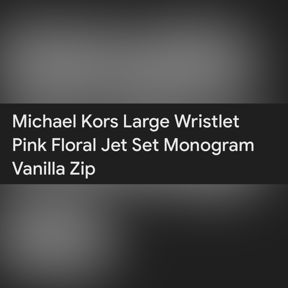 Michael Kors Pink Floral Logo Wristlet with Gold Hardware NWOT - Picture 10 of 11